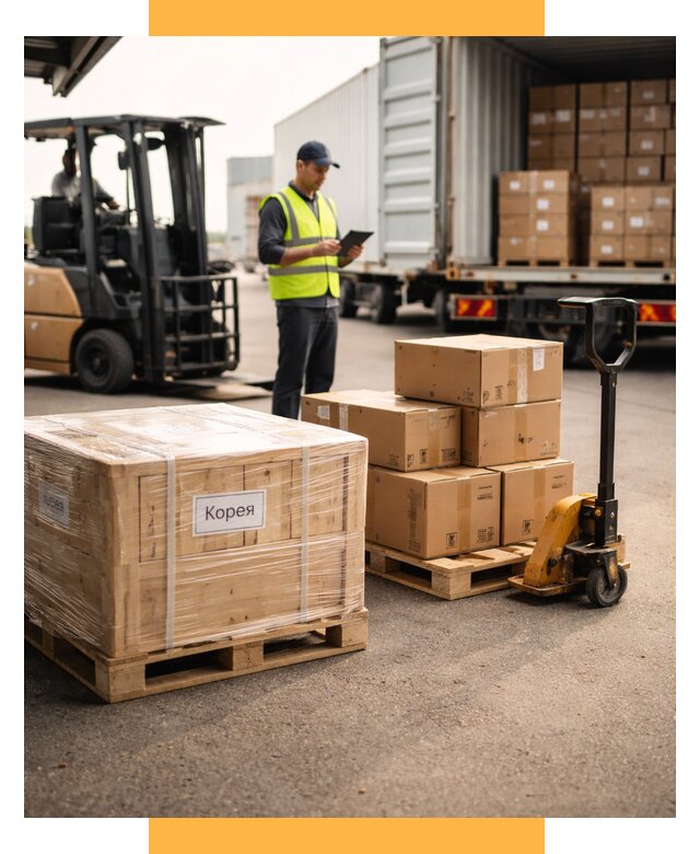 Доставка грузов в Корею из России от 35368 р. | СетСервис-Шрп